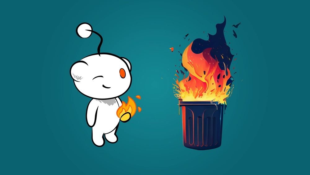 Snoo deleting his Reddit history